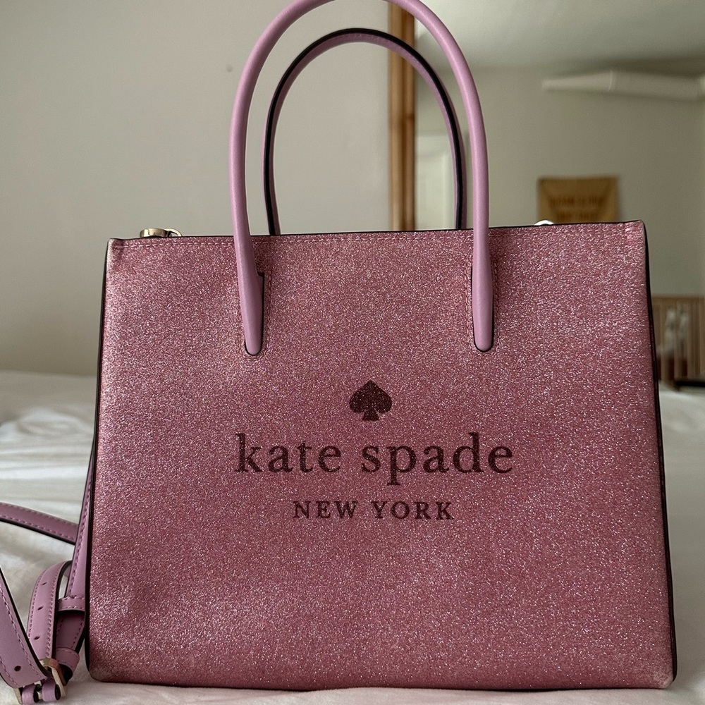 Kate Spade pink glitter purse